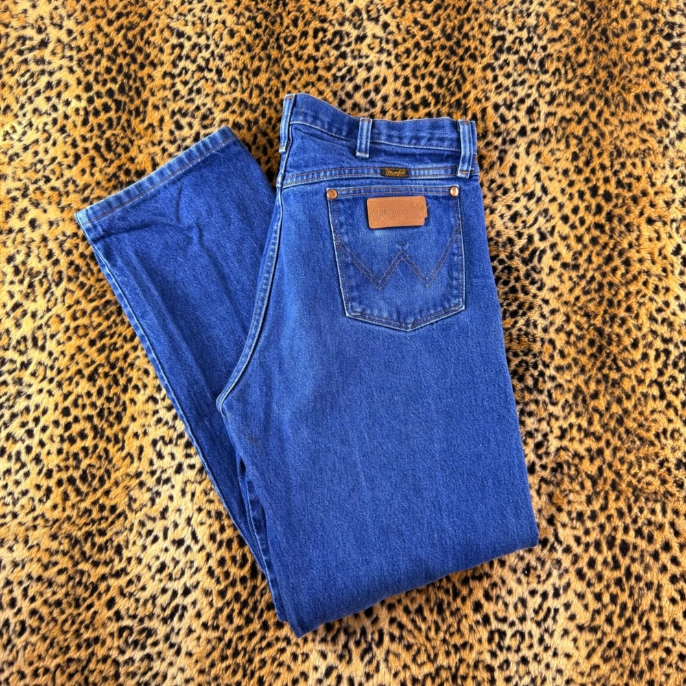 Wrangler 13MWZ Cowboy Cut Blue Denim Jeans Mens 36x30 Vintage Made in Costa Rica